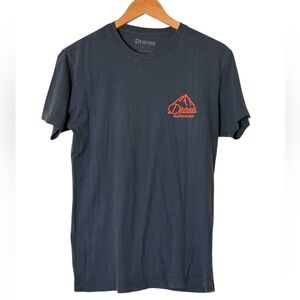 Dravus | Blue crewneck short sleeve logo tee shirt